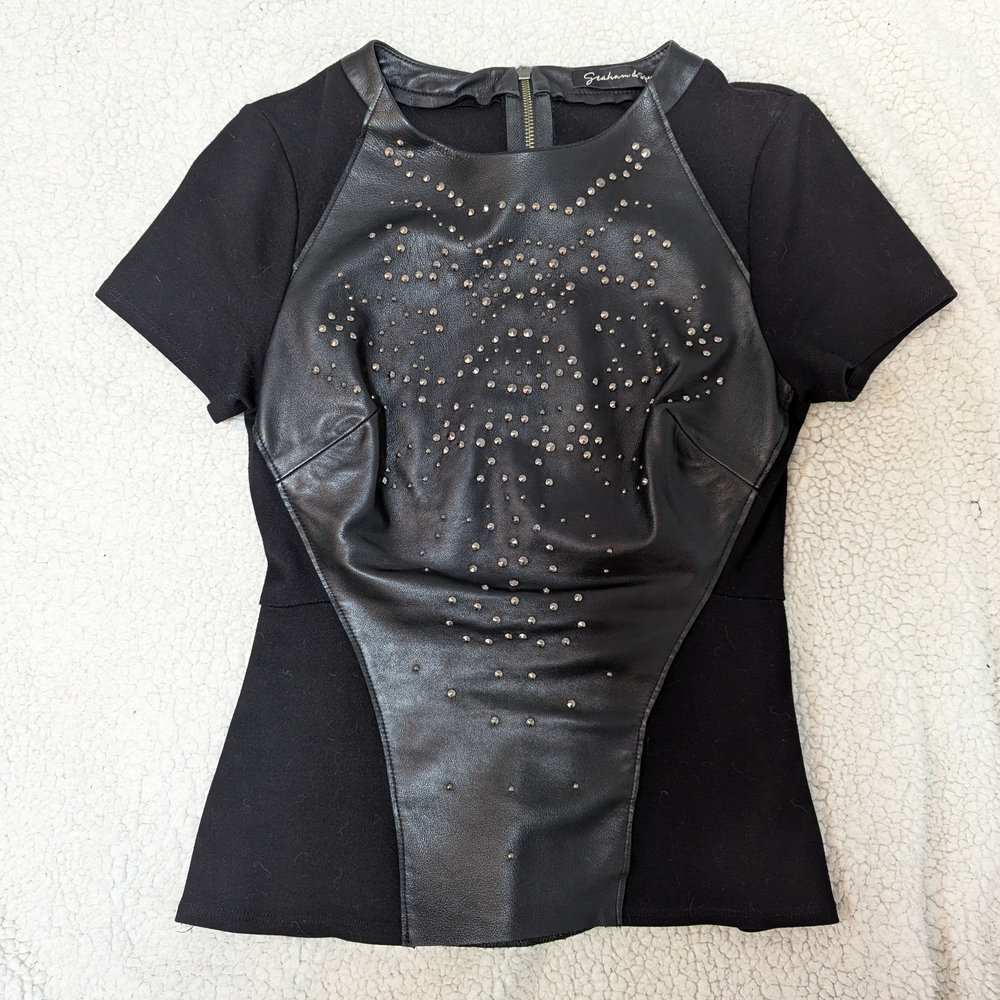 Black Studded Women's Top